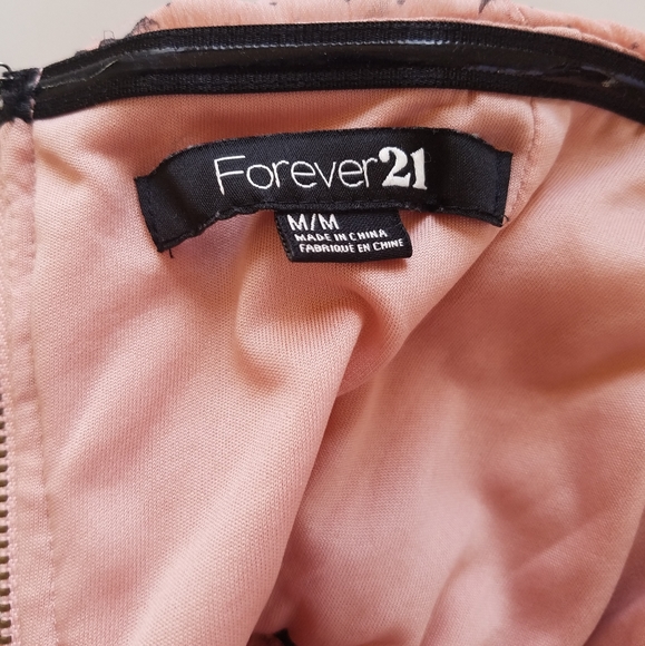 Forever 21 Boho Strapless Pink Bird Print Top - Picture 9 of 9